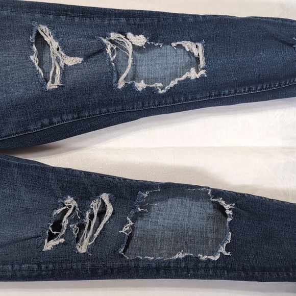 American Eagle Super Super Stretch Super High Rise Jegging Distressed Size 2 - Picture 4 of 7